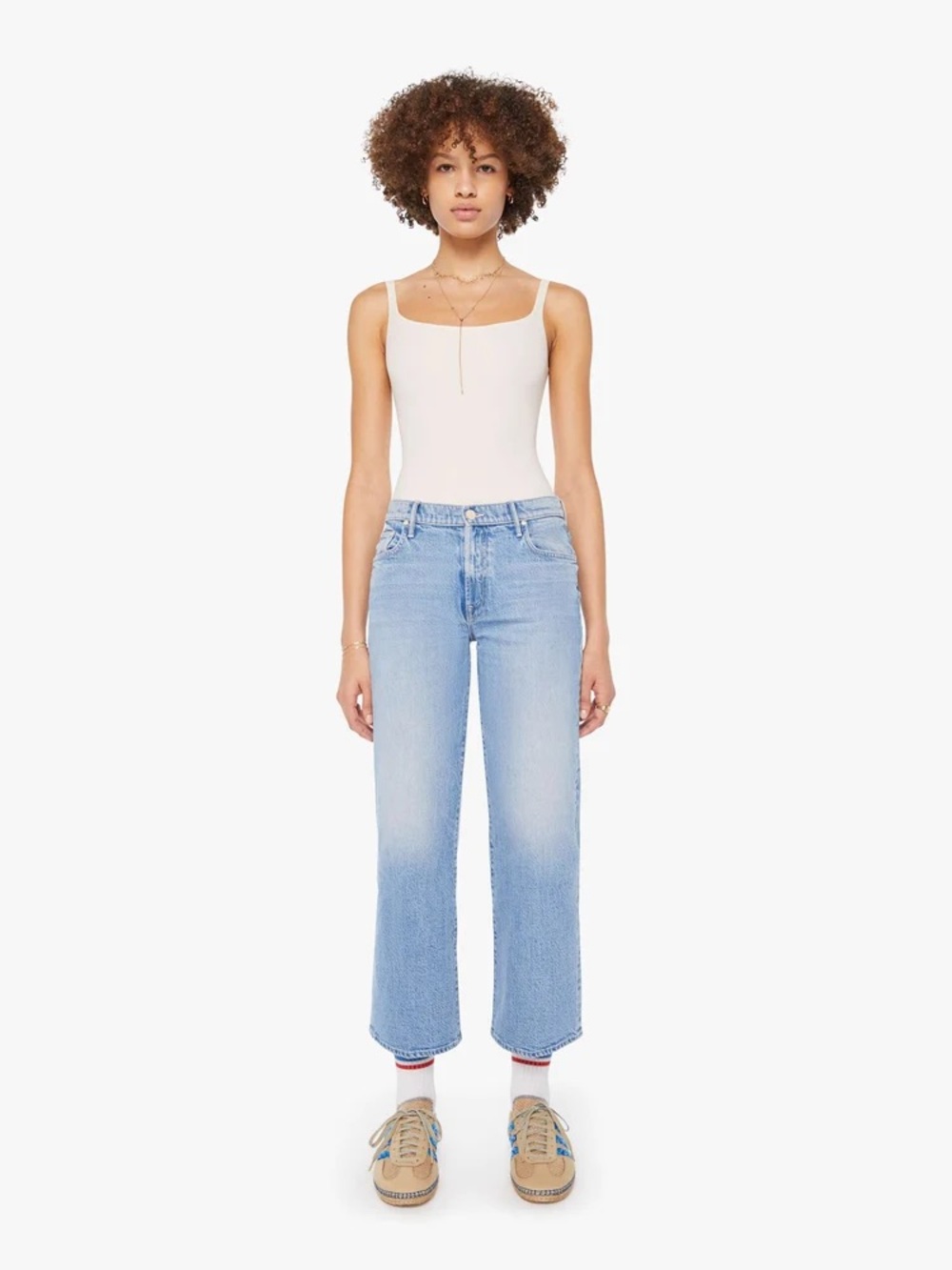 MOTHER The Mid Rise Maven Ankle Jean Magic School Bus Blue Size 32 Wide Leg